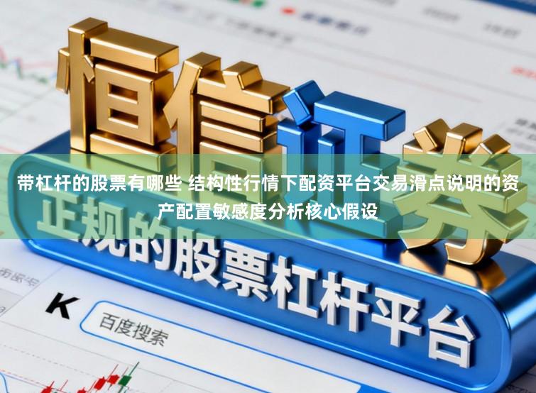 带杠杆的股票有哪些 结构性行情下配资平台交易滑点说明的资产配置敏感度分析核心假设